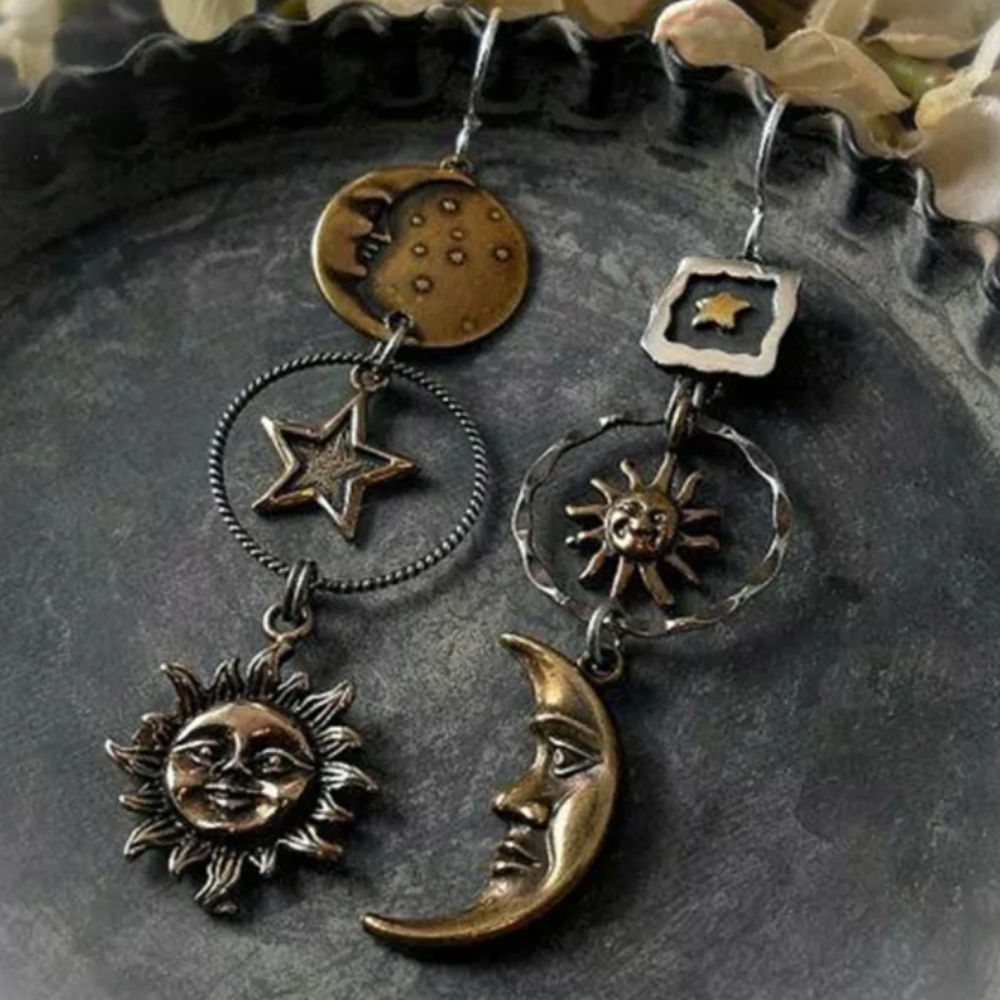 Sun Moon Star Earrings